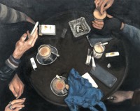cigarettes on canvas, 59.5 x 87.5 